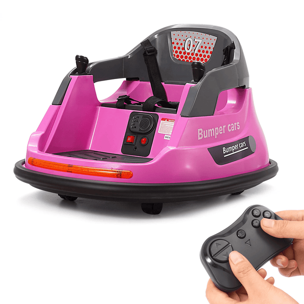 Naipo 12V Bumper Cars for 1.5 -6 Years Toddlers Bumper Car Kid Electric Ride On Snail Shape Toy with Remote Control 360 Degree Spin LED Lights for