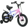 Naipo 14” Kid Bike for Boys and Girls Gradient Purple Bicycle with Training Wheels Bell & Dual Brakes - NAIPO