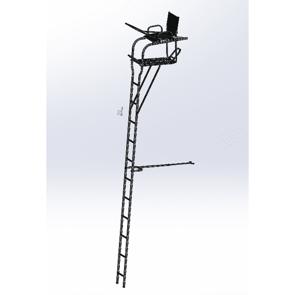 Naipo 18.67FT 1 Person Deer Hunting Ladder Climbing Tree Stand - NAIPO
