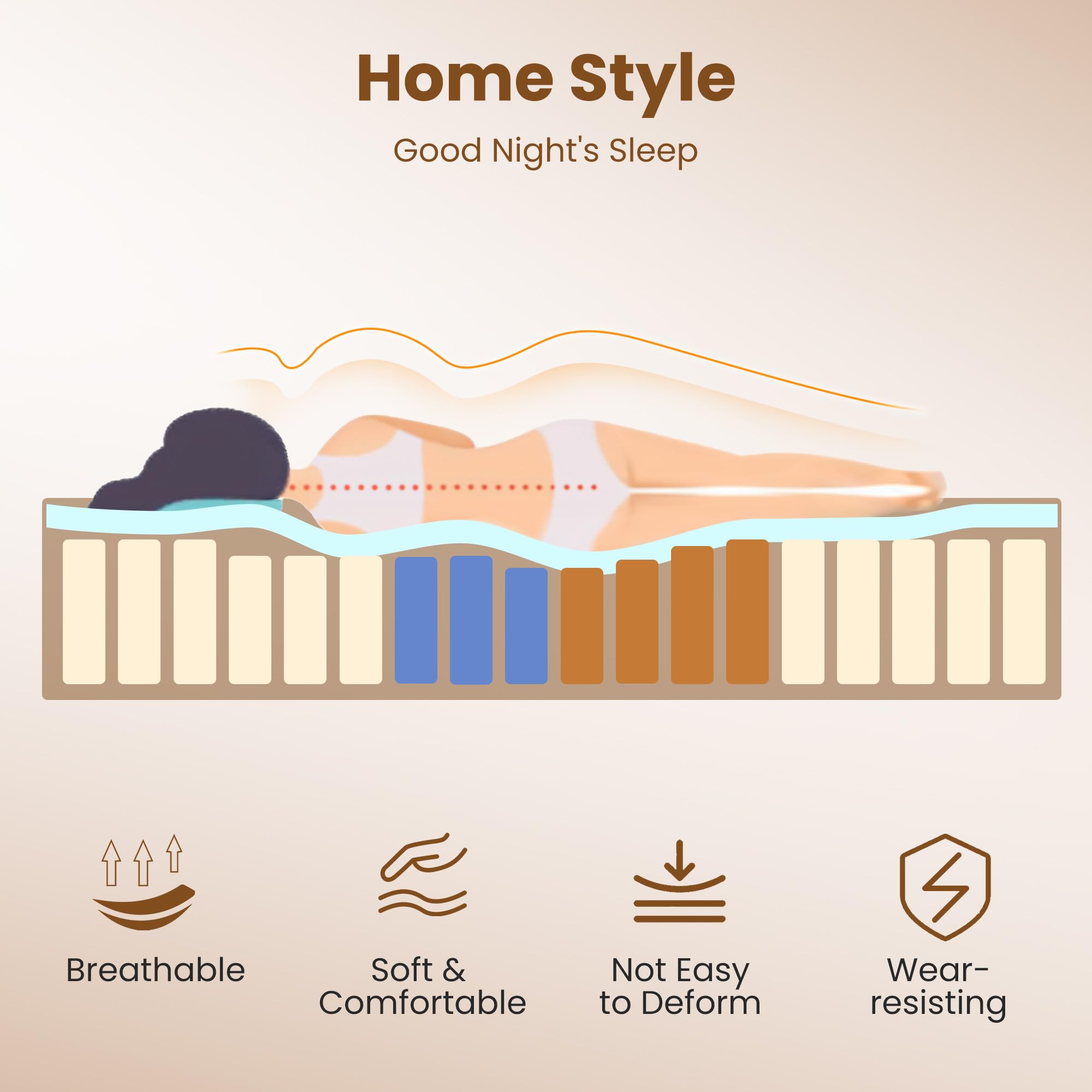 NAIPO 5 Functions Full Electric Hospital Bed for Home Use, Electric Medical Bed with Movable Bedside Table & Mattress for Seniors, 9.4" - 28.5"Height, 530 lbs Capacity - NAIPO