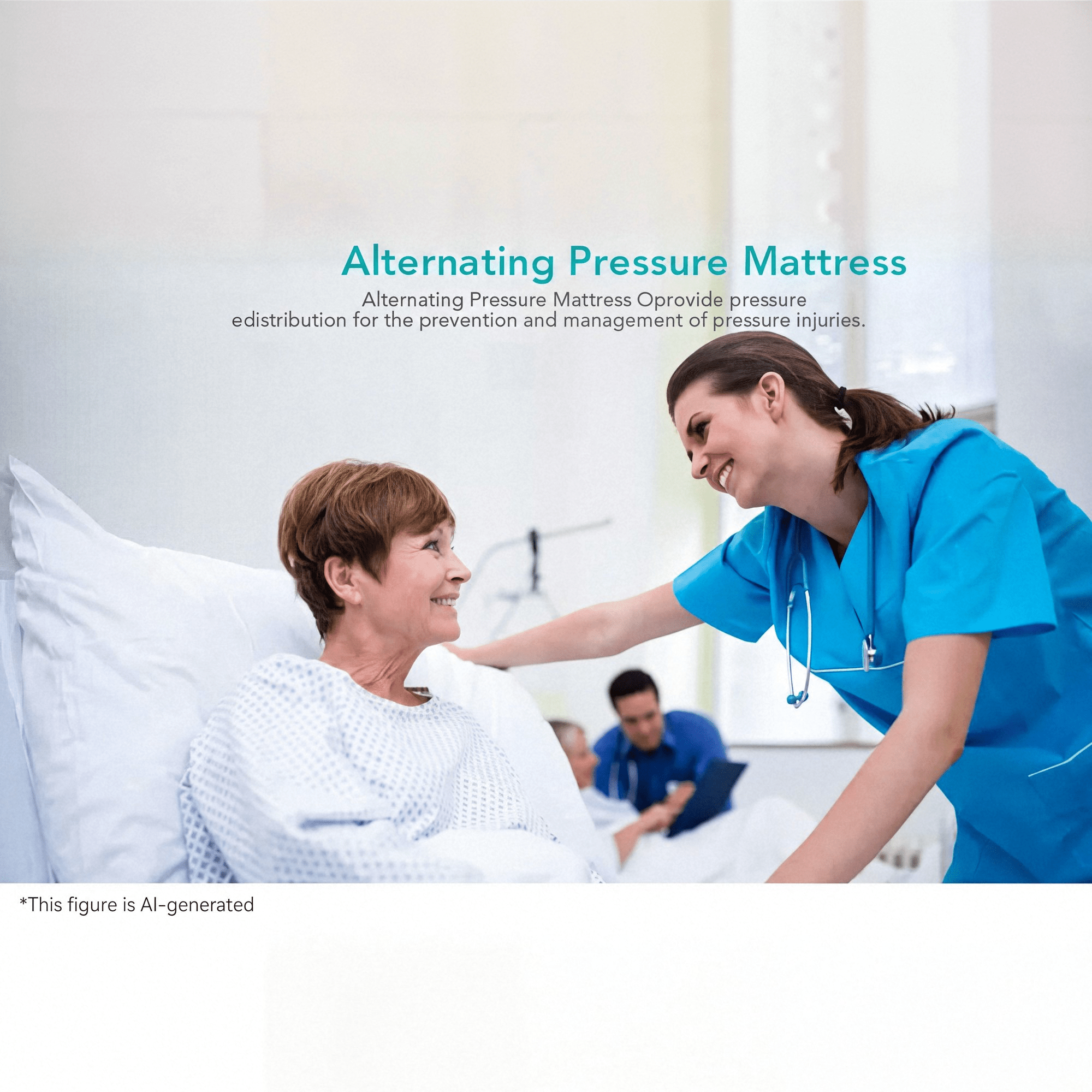 Naipo Alternating Air Pressure Mattress Pad, Medical Anti-Bedsore Air Mattress for Hospital Bed and Home Use - NAIPO