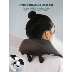 Naipo Cordless Shiatsu Neck Massager with Heat, Portable 6D Kneading Shoulder Massager for Pain Relief, Gifts for Mom Dad - NAIPO