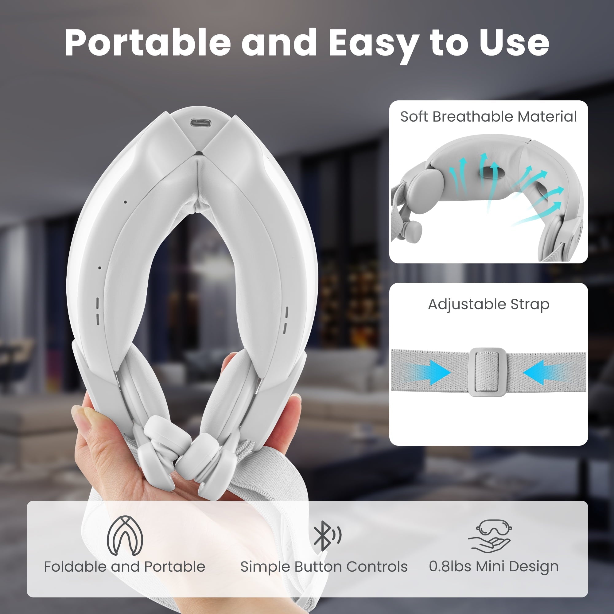 Naipo Electric Eye Massager with Heat, Vibration and Air Pressure to Relieve Eye Strain and Dry Eye - NAIPO