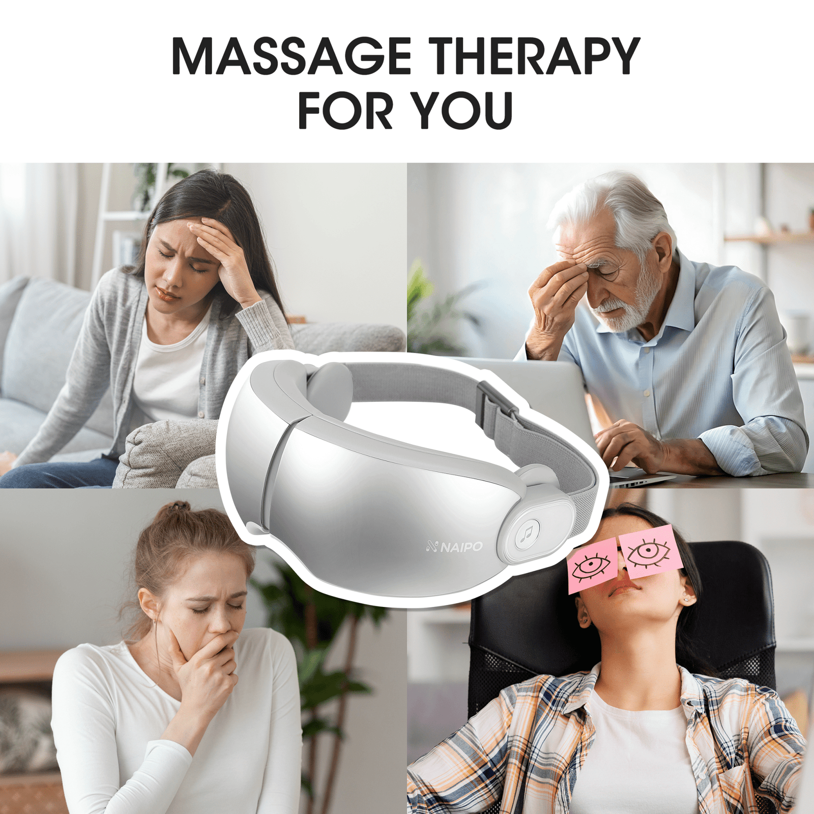 NAIPO MGE-2302 Eye Massager with Heat & Vibration – 5