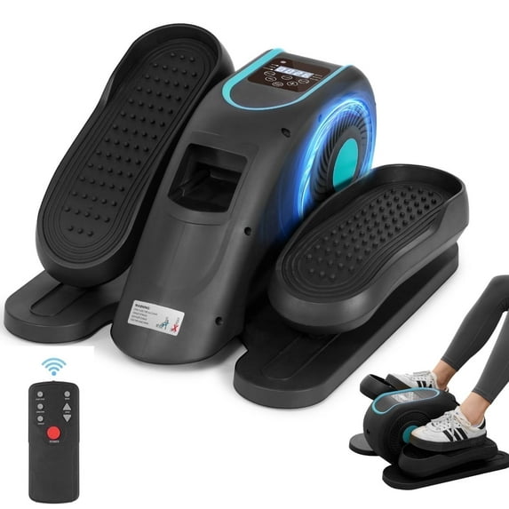 Naipo Electric Under Desk Elliptical Leg Exerciser Remote Control Training Machines Mini Elliptical with 12 Adjustable Speeds Portable Seated Pedal Exerciser Fathers Day Gifts - NAIPO