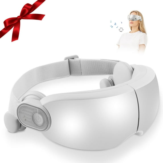 Naipo Eye Massager with Heat & Bluetooth Music,4 Massage Modes & 3D Ergonomic Design for Strain Relief, Reduce Eye Strain, Father's Day Birthday Gifts for Dad & Mom - NAIPO
