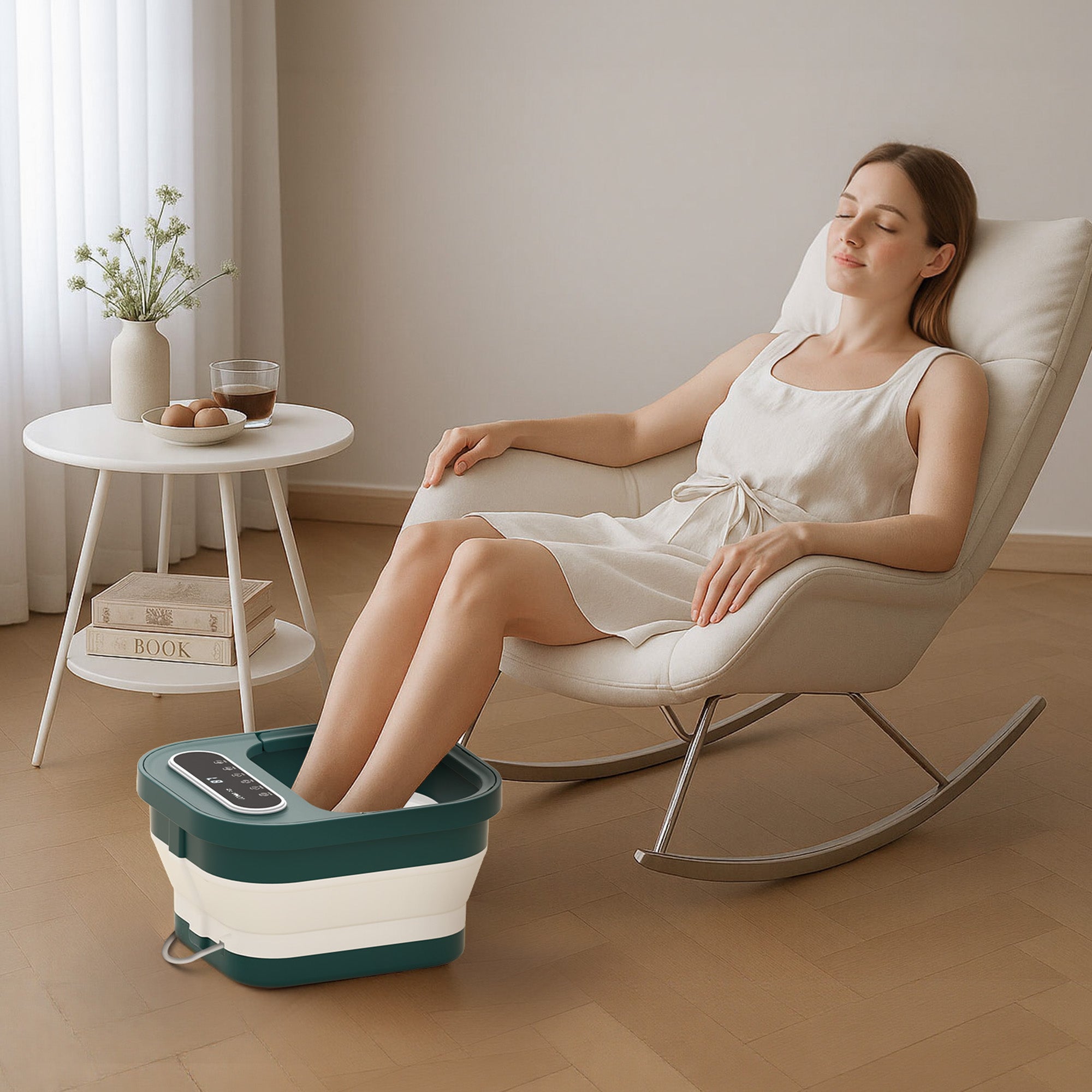 NAIPO FS - FM015 Collapsible Foot Spa with Heated Bubble Roller - Christmas Gift for Him/Her - NAIPO