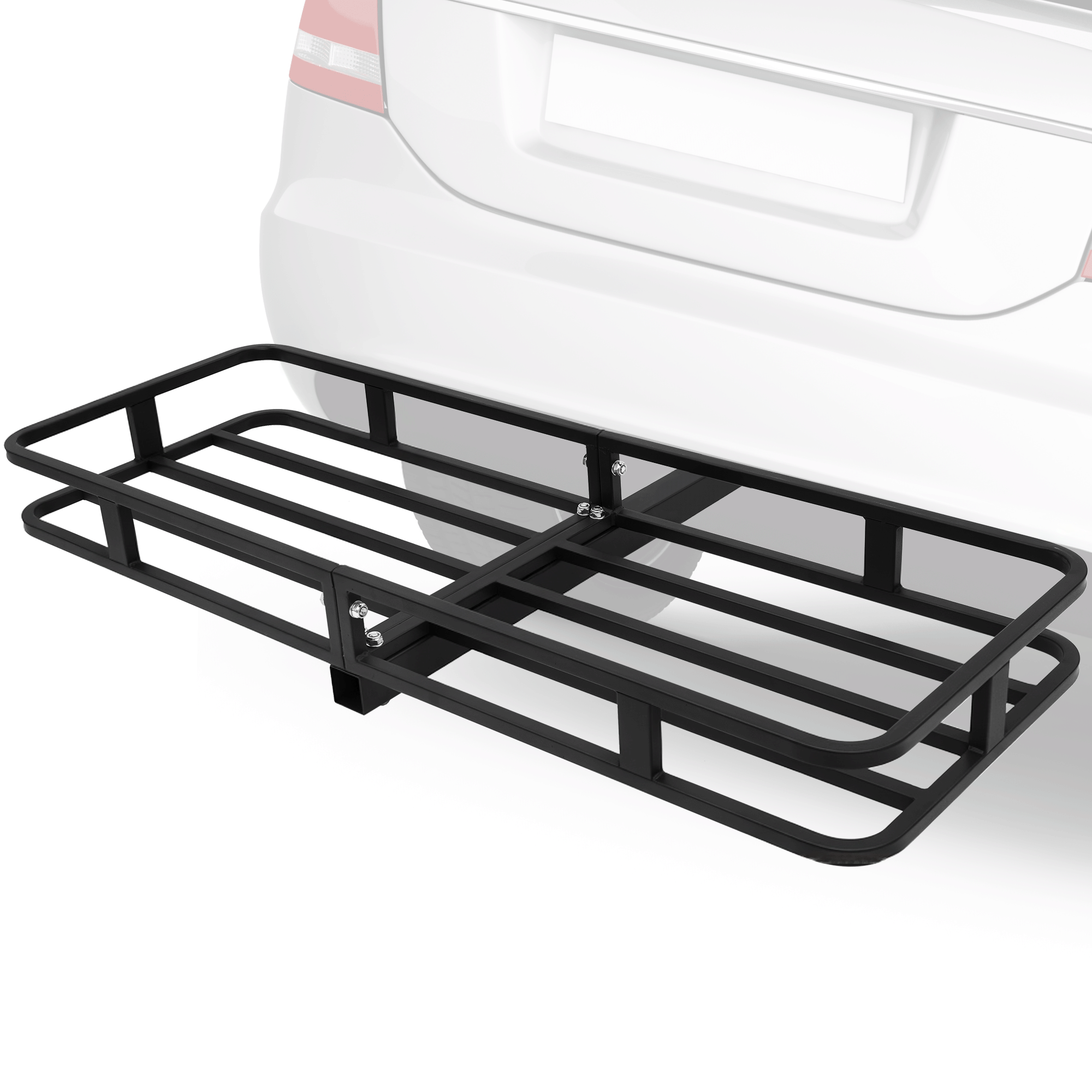 Naipo Hitch Cargo Carrier, 500 Lbs Trailer Hitch Cargo Carrier, 53" X 19" ×5" Luggage Rack For Suv, Car, Truck, Traveling, Camping, 2" Receiver - NAIPO