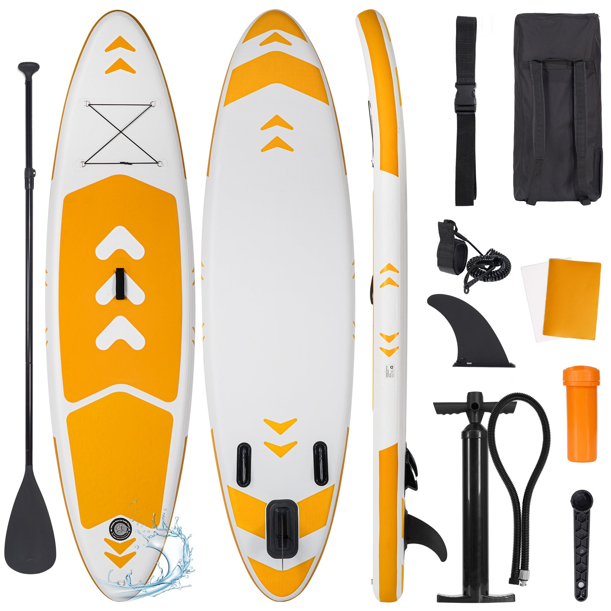 Naipo Inflatable Paddle Board Stand Up Paddle Board SUP Board 120"x30"x6" Ultra - Light (17LBS) For Summer Surfing, Orange - NAIPO