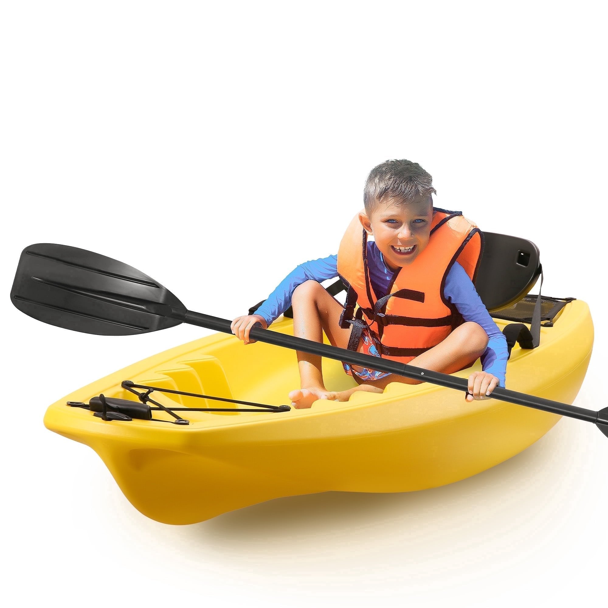 Naipo Kayak with paddle 6.5FT Kayak 4-Level Footrest Sit On Top for Youth KId to Teen Up to 121lbs - NAIPO