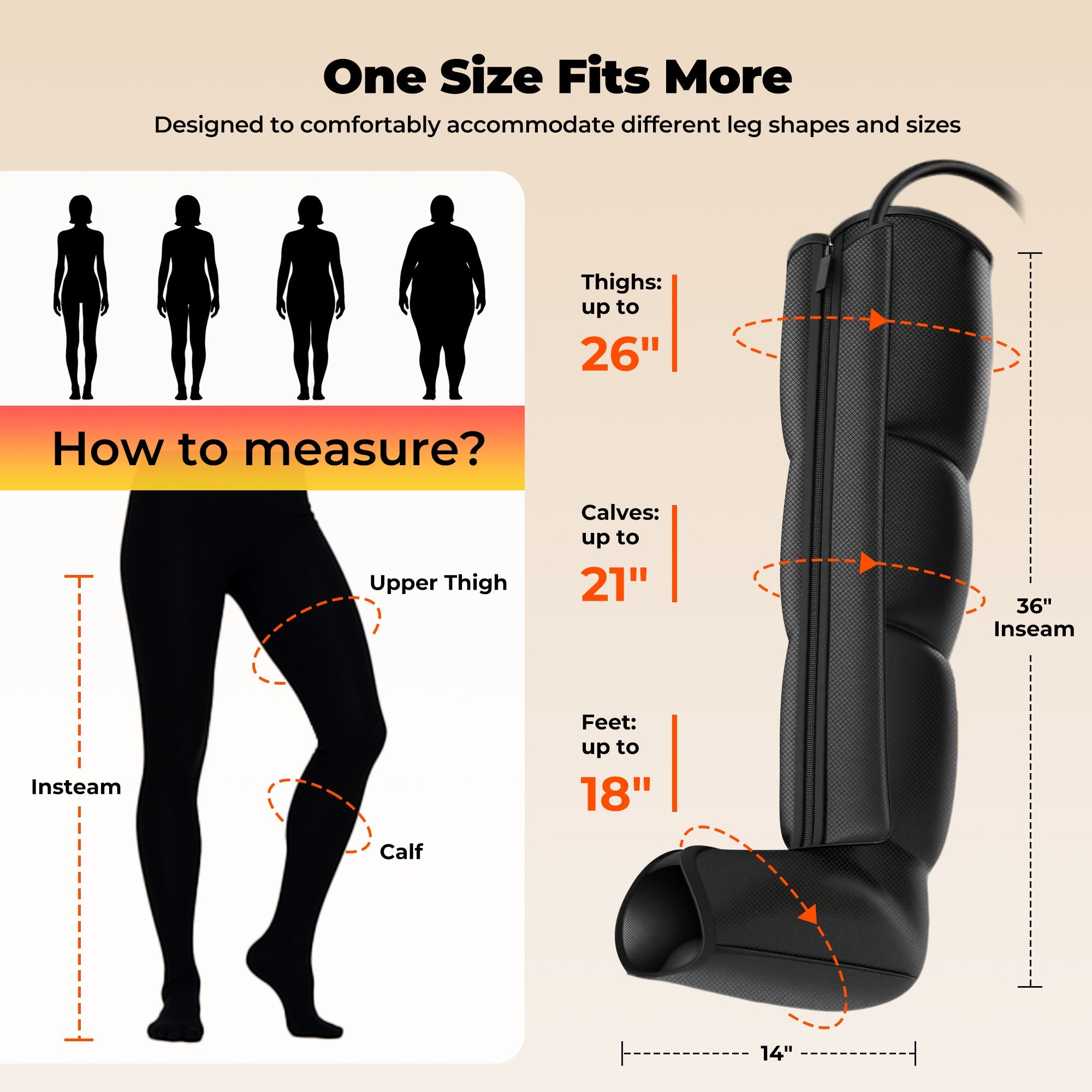 Naipo Leg Massager for Circulation and Pain Relief, Air Compression Foot Calf Thigh Massager with 6 Modes, Help for Muscle Relaxation, Gift for Mom Dad - NAIPO