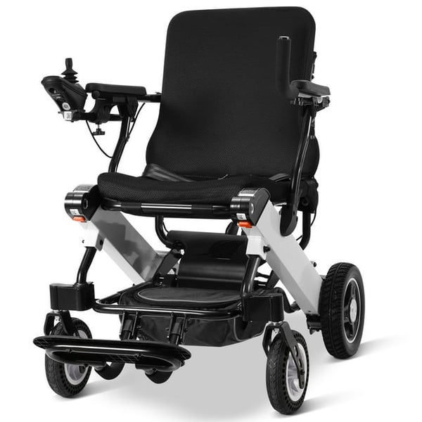 Naipo Lightweight Folding Electric Wheelchair, Portable Motorized Mobility Chair, All Terrain Motorized Foldable Power Chair for Adults/Seniors - NAIPO