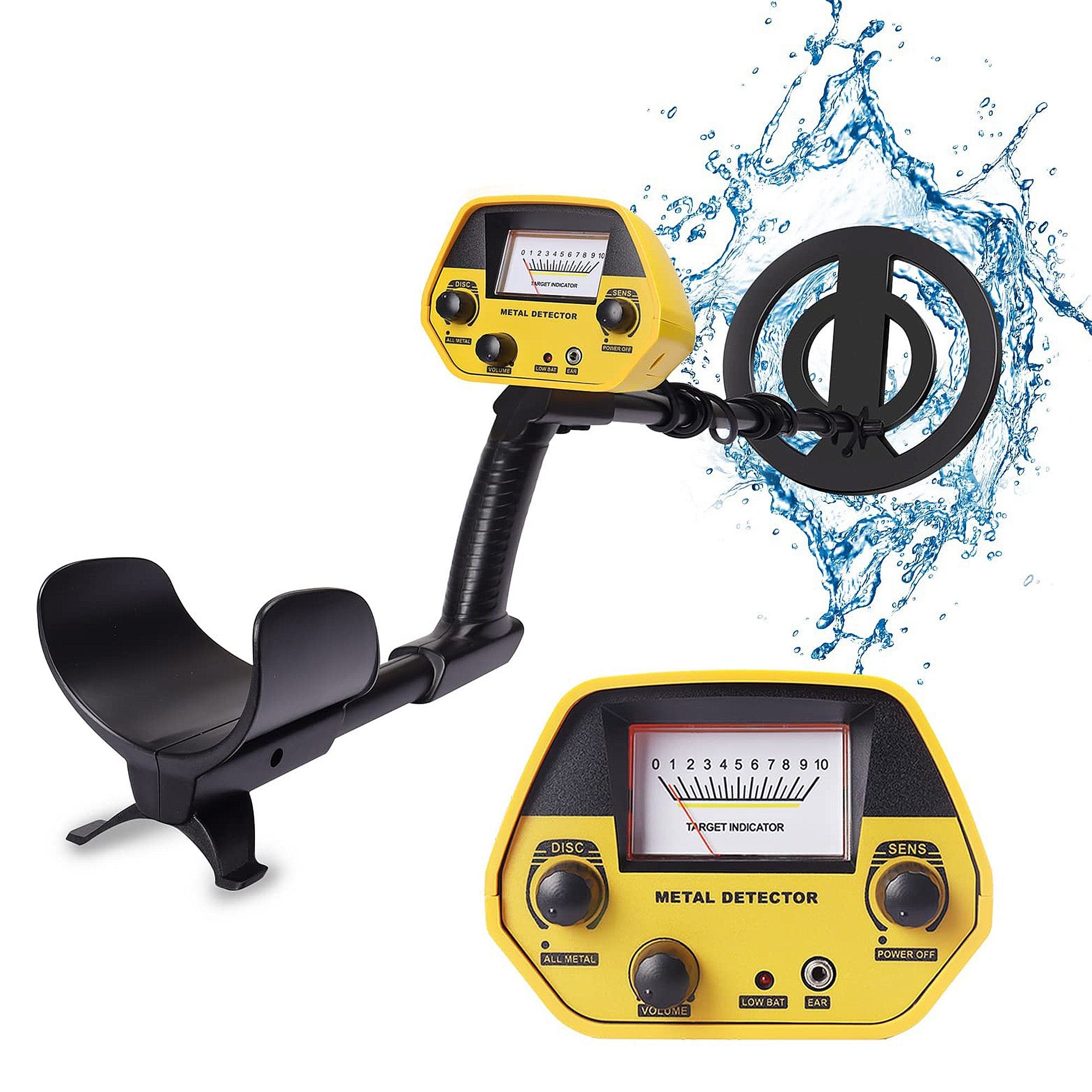 Naipo Metal Detector for Adults & Kids,Waterproof Professional Higher Accuracy Gold Detector with LCD Display, Adjustable 30" to 42" Gold Detector Outdoor for Gift - NAIPO
