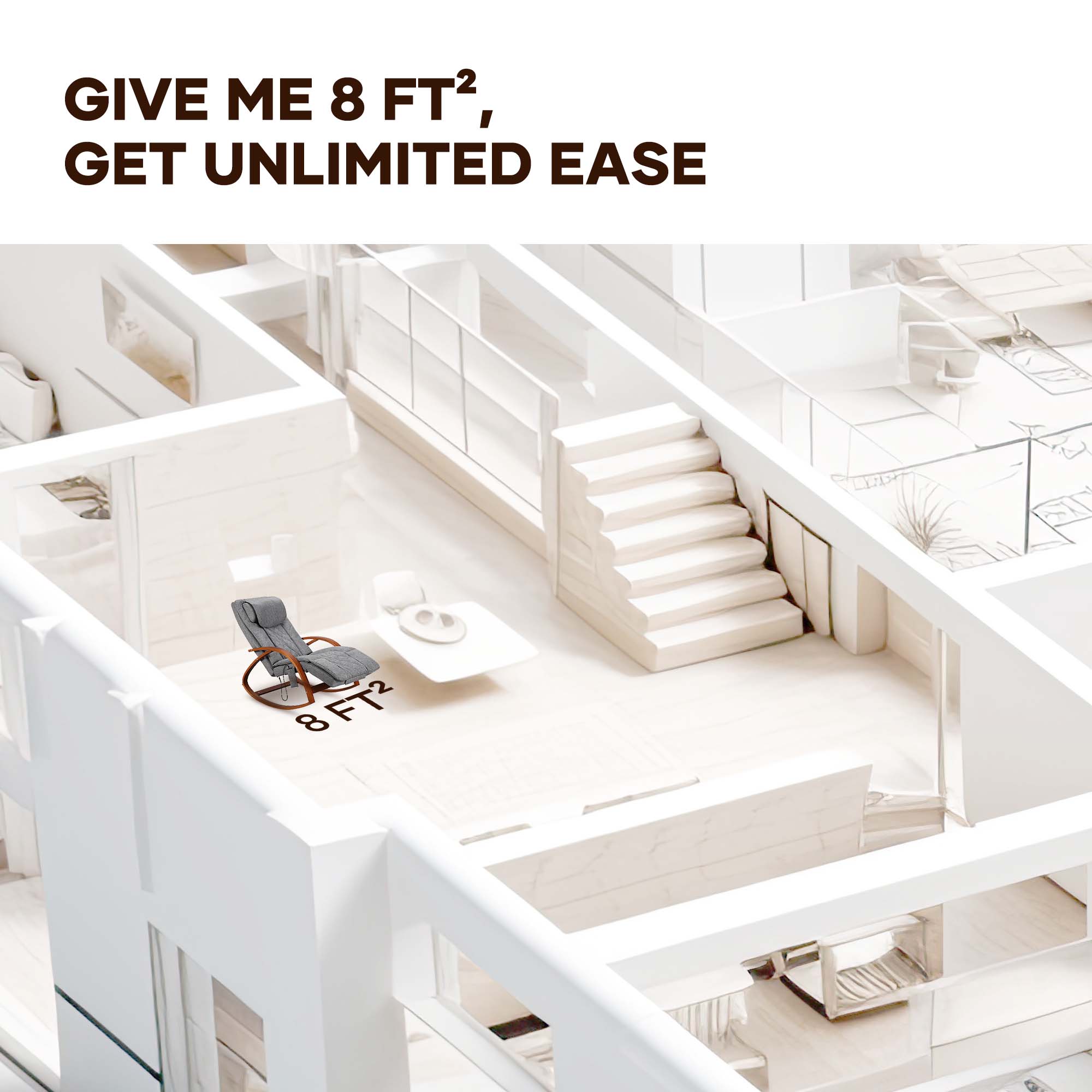 NAIPO MGC - 2300P Rocking Wooden Massage Chair - NAIPO