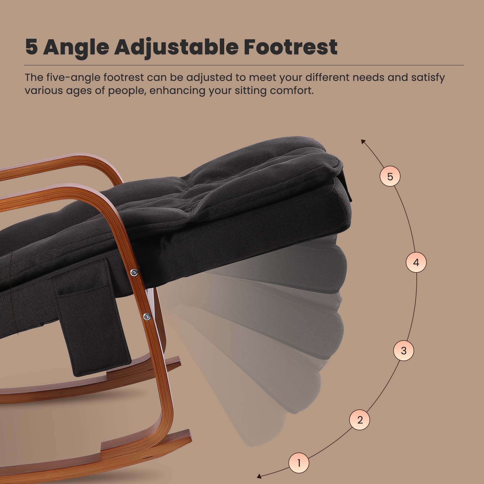 NAIPO MGC - 2300P Rocking Wooden Massage Chair - NAIPO