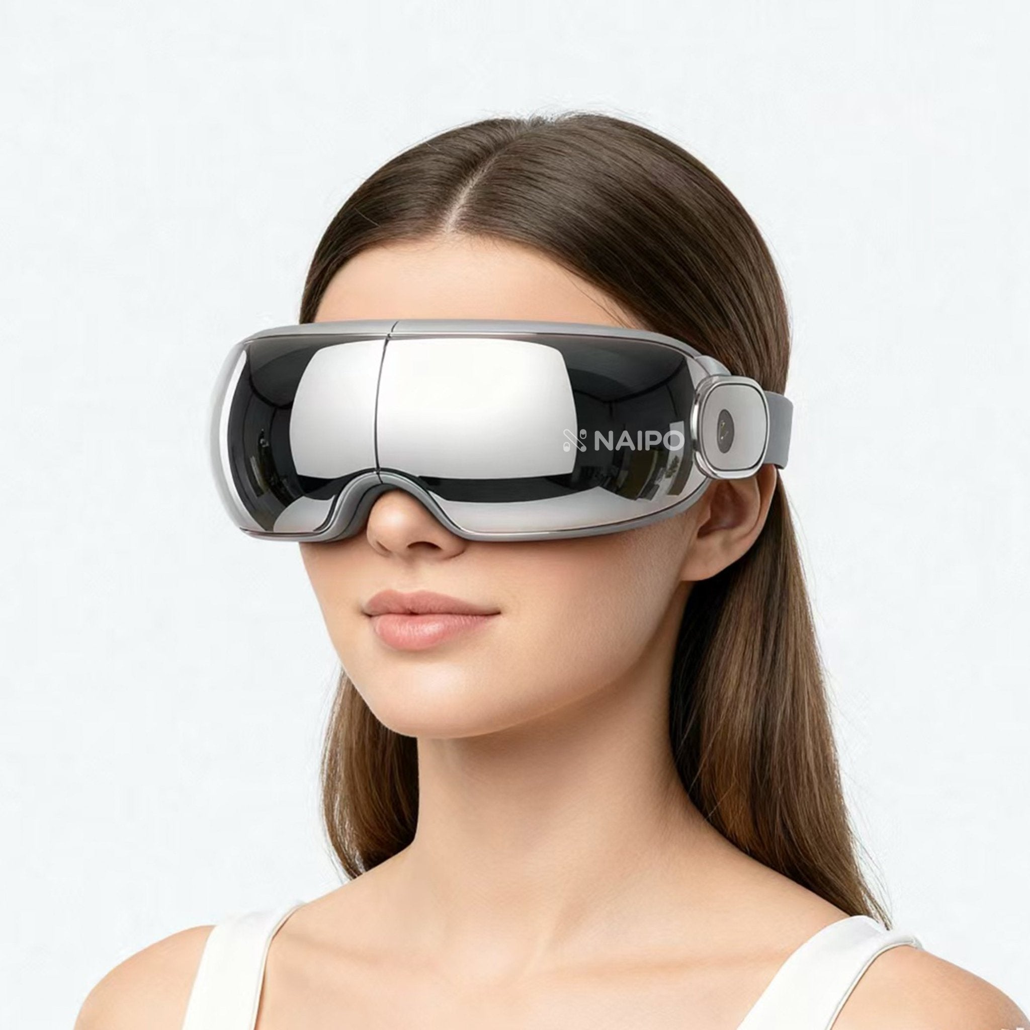 NAIPO MGE - 2302 Eye Massager with Heat & Vibration – 5 Massage Modes and Bluetooth Music - NAIPO