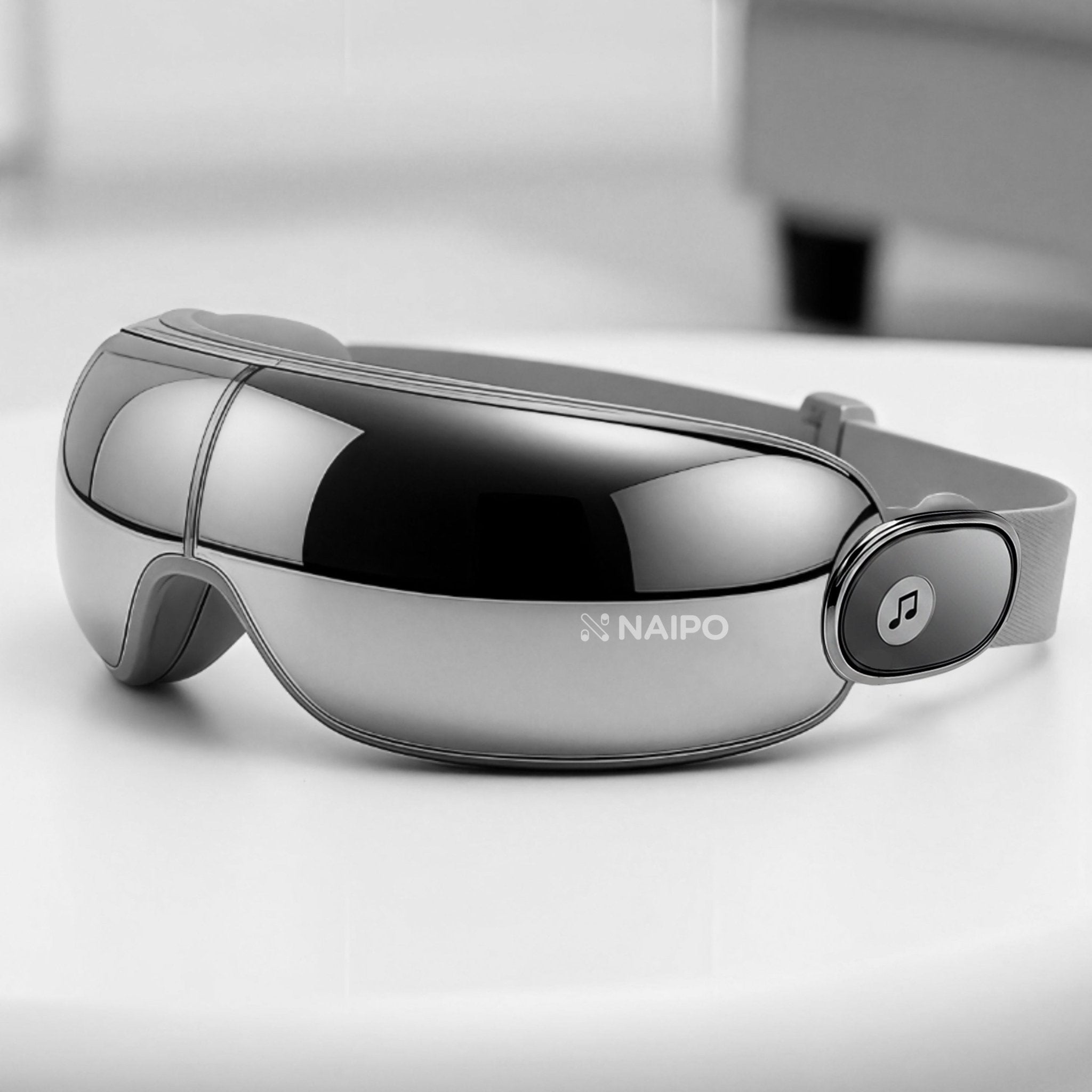 NAIPO MGE - 2302 Eye Massager with Heat & Vibration – 5 Massage Modes and Bluetooth Music - NAIPO