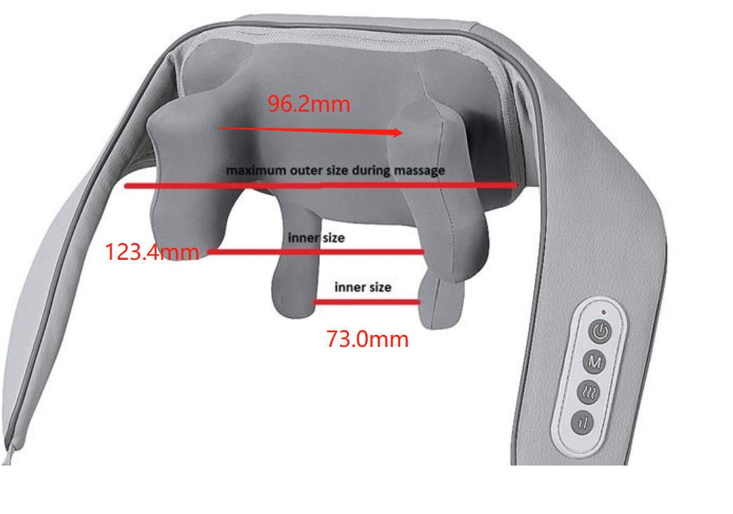 NAIPO MGS - 2301(oFree) Shoulder Massager with Heat and Adjustable Straps Grey - NAIPO