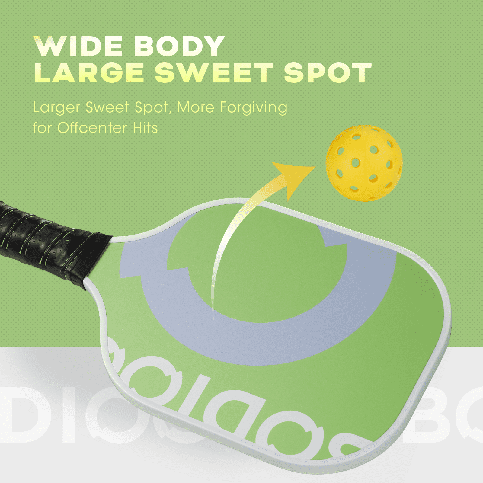 Naipo Pickleball Paddle Set with 2 Paddles 4 balls and Carry Bag Anti - Slip Sweat - Absorbing Grip Portable Fiberglass Surface for Men Women - NAIPO