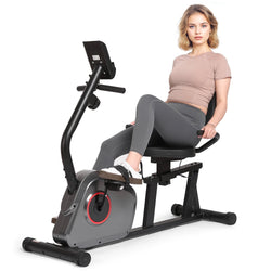 Naipo Recumbent Exercise Bike Stationary Exercise Bike Indoor Cycling Bike for Senior with 8 Levels Adjustable Resistance with LCD Monitor for Home - NAIPO