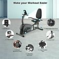 Naipo Recumbent Exercise Bike Stationary Indoor Cycling Bike Quiet 8 Level Adjustable Resistance with Large Heart Rate Handle &LCD Monitor Device Holder for Home Gym Workout 300 lbs Weight Capacity - NAIPO