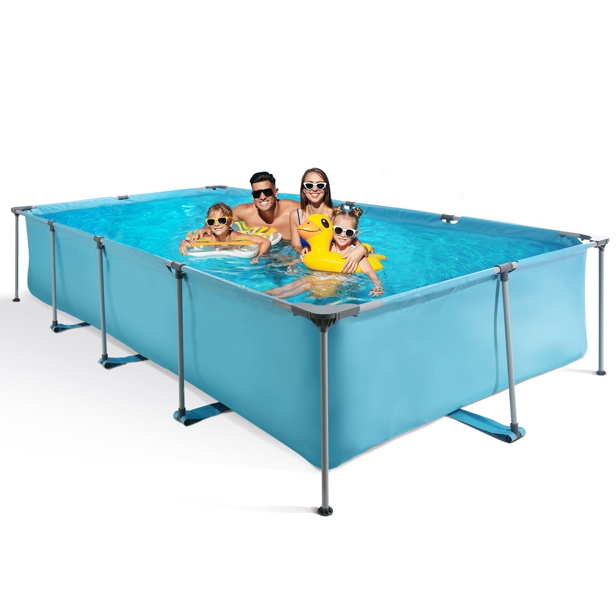 Naipo Swimming Pool Above Ground Outdoor 15ft Rectangle Frame Pool Typ
