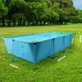 Naipo Swimming Pool Above Ground Outdoor 15ft Rectangle Frame Pool Type 178" x 87" Swimming Pool with Metal Frame for Backyard Use - NAIPO