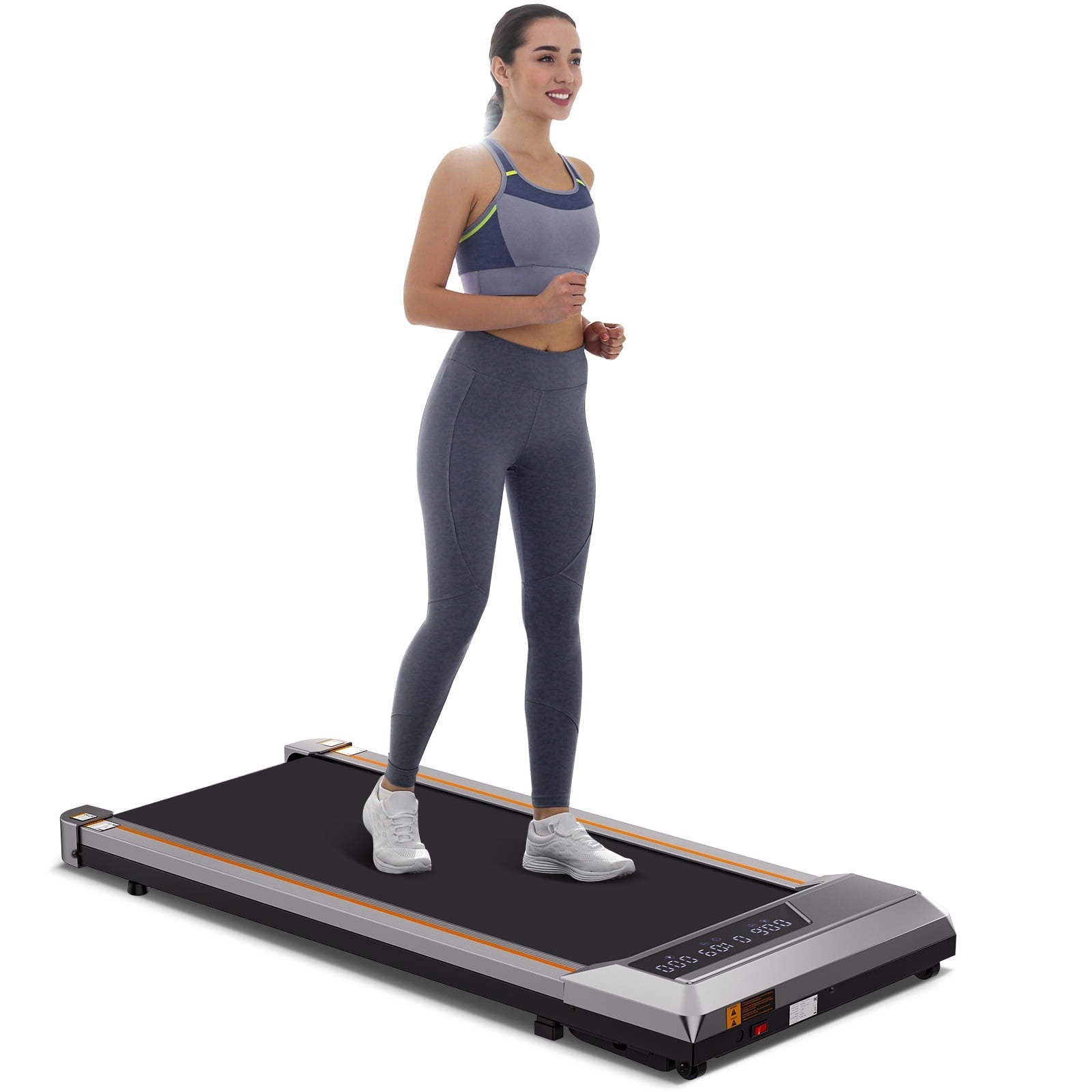 Naipo Treadmill Walking Pad 2.5HP with Large LCD Display Portable Wheels and Max Capacity 265lb for Home Use - NAIPO