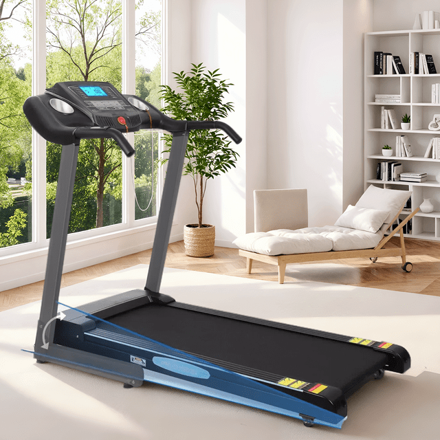 Naipo Treadmill with Auto 12% Incline 15 Preset Foldable Treadmill 2.5 Horse Power Exercise Machine for Office Workout
