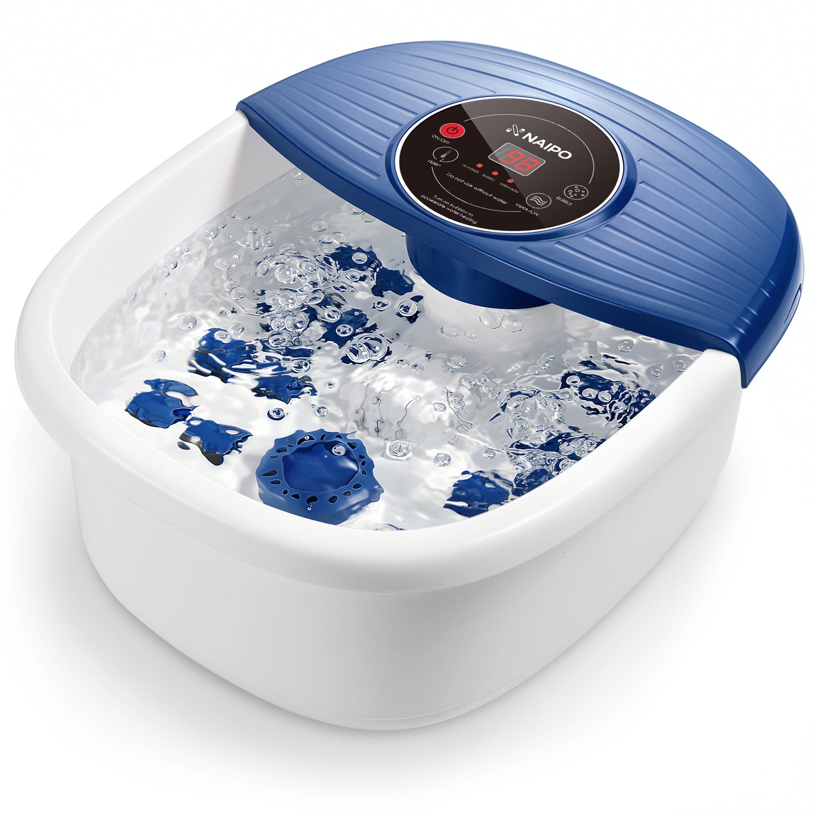 NAIPO XKAM-SPA18 Heated Bubble Foot Spa with Rollers - NAIPO