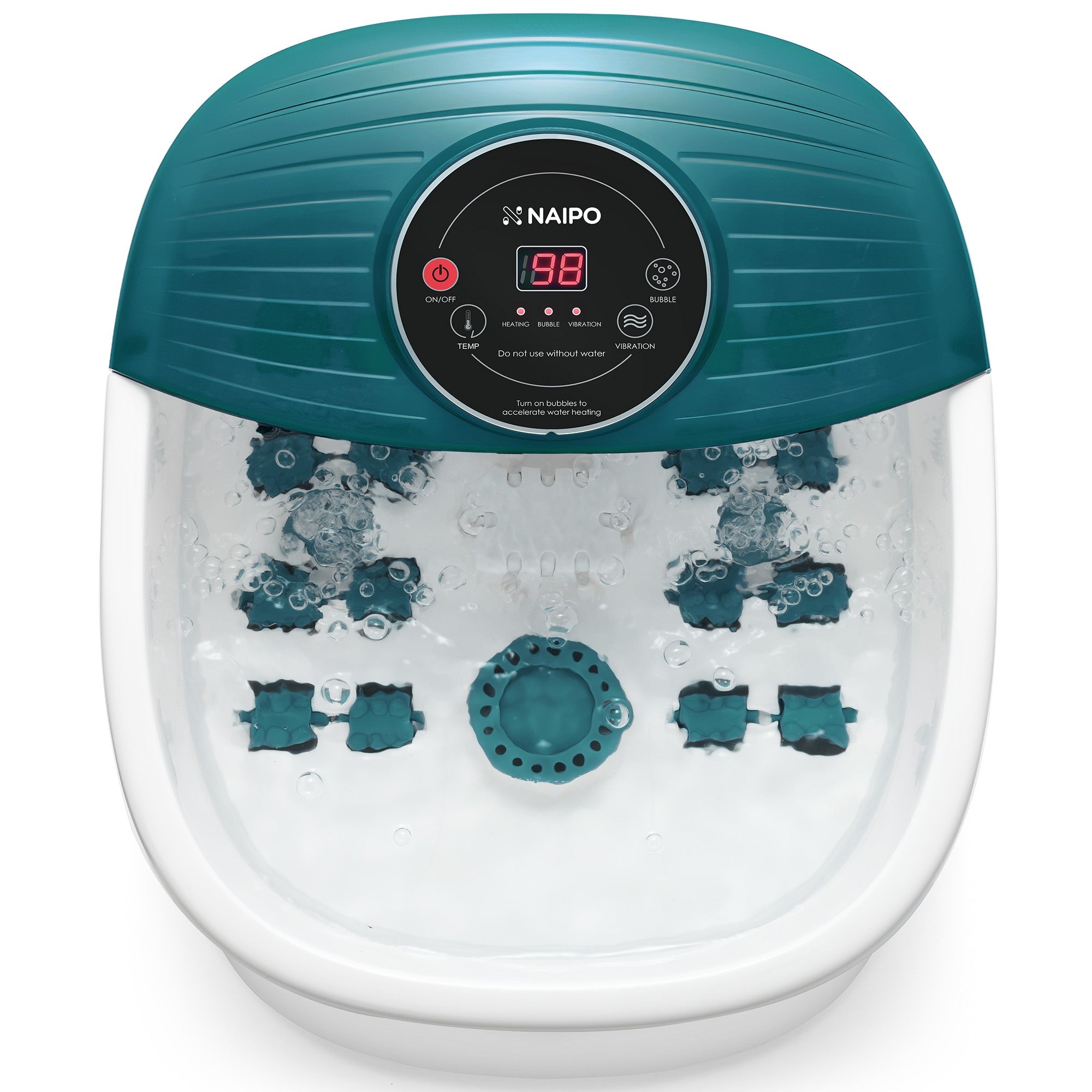 NAIPO XKAM-SPA18 Heated Bubble Foot Spa with Rollers