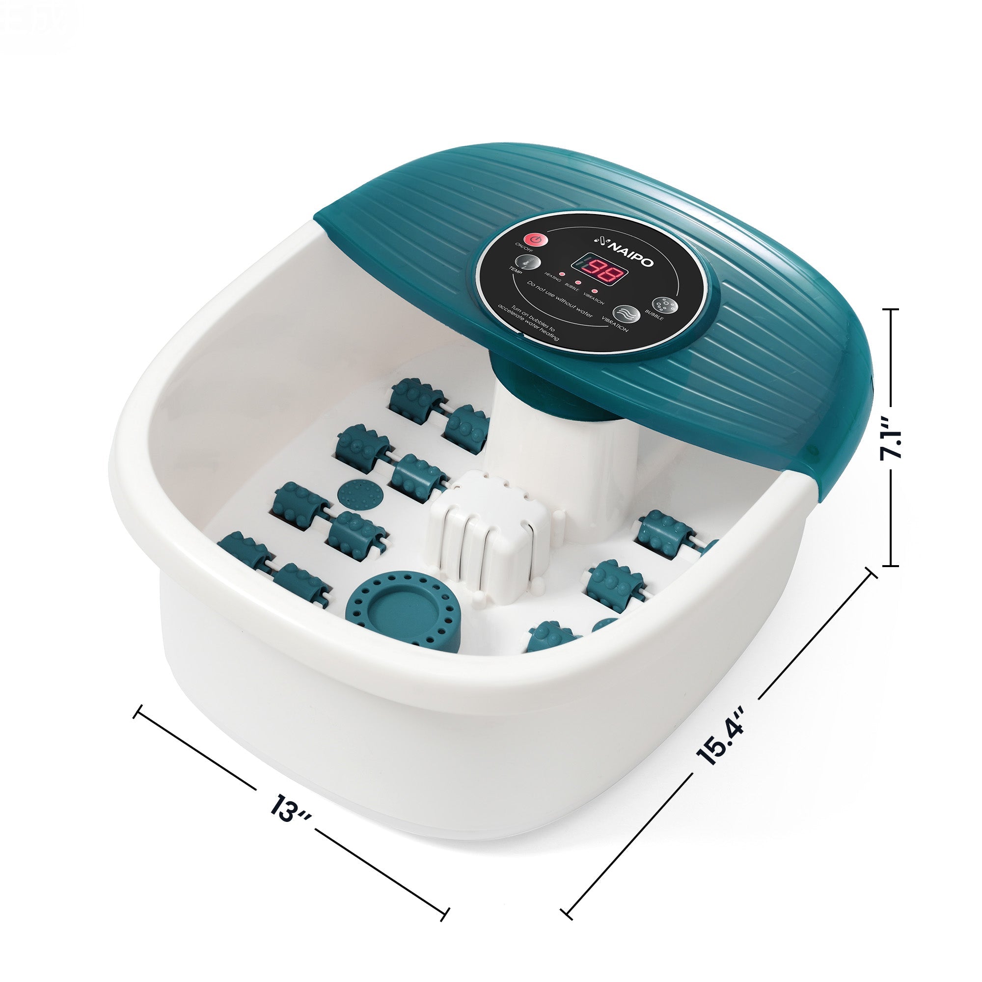 NAIPO XKAM - SPA18 Heated Bubble Foot Spa with Rollers - Christmas Gift for Him/Her - NAIPO