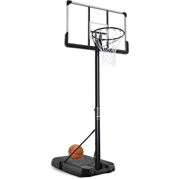 Portable Basketball Goal Basketball Hoop 44 Inch Outdoor Basketball Hoops Backboard with 7 ft. 6 in..10 ft. Adjustable Indoor - NAIPO