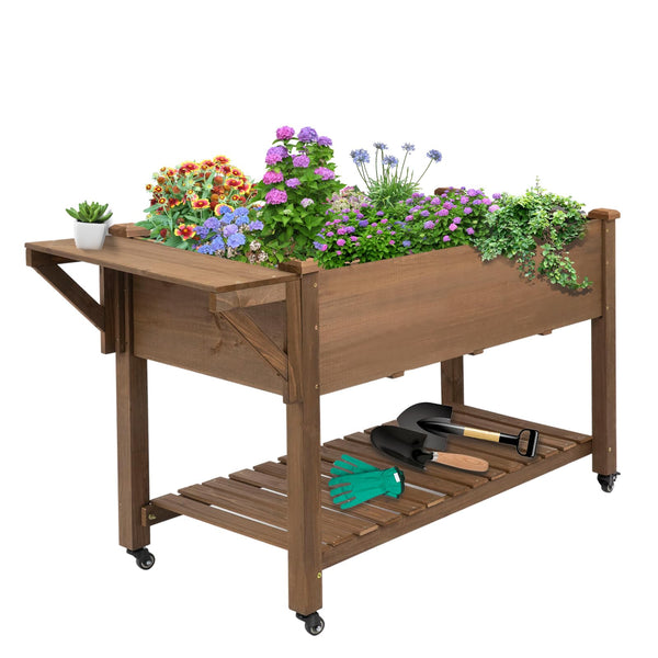 Raised Garden Bed Elevated Wood Planter - NAIPO