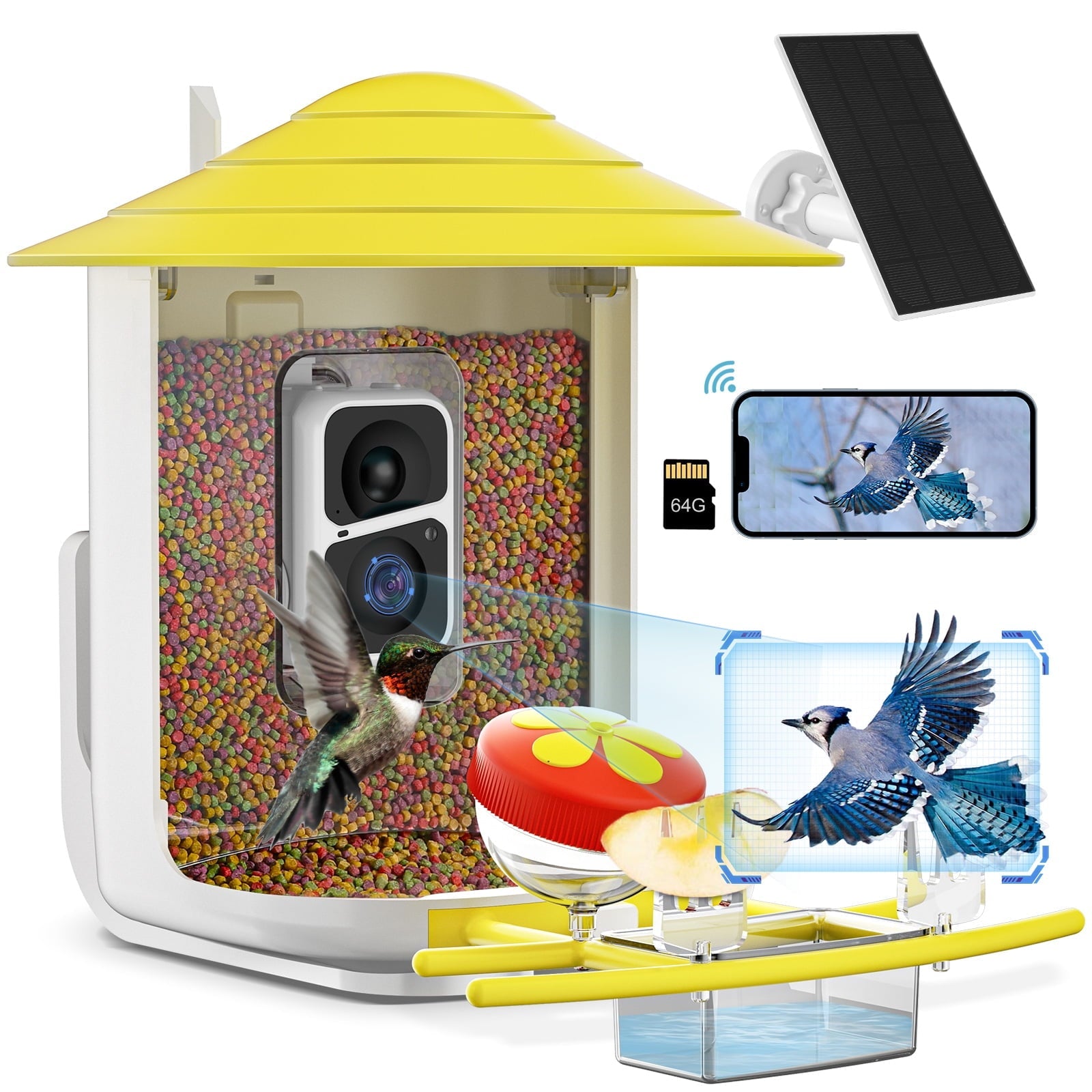 Smart Bird Feeder with Camera, Free AI Forever, Auto Capture Identif