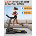 Treadmill with Incline Folding with 12 Level Automatic Incline 2.5hp Power 8.5mhp Speed Running Machine 15 Preset Training Program Electric Treadmill for Home Use - NAIPO
