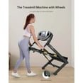 Treadmill with Incline Folding with 12 Level Automatic Incline 2.5hp Power 8.5mhp Speed Running Machine 15 Preset Training Program Electric Treadmill for Home Use - NAIPO