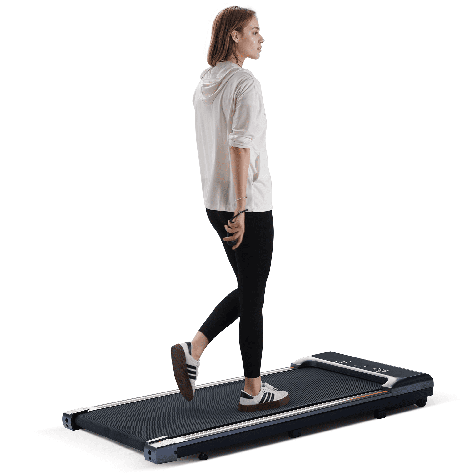 Walking Pad Under Desk Treadmill with Remote Control Lightweight 2 in 1 Exercise Treadmill 0.6 to 3.8 Speed Range for Home Office Workout - NAIPO
