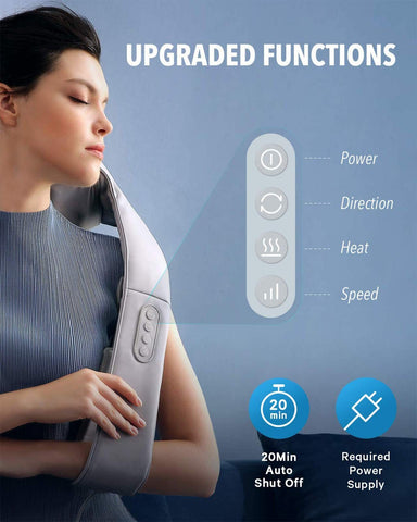NAIPO Shoulder Massager with Adjustable Heat and Straps  oCuddle C1
