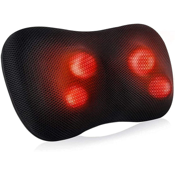 BACK NECK MASSAGER WITH HEAT, SHIATSU DEEP-KNEADING MASSAGE FOR MUSCLE PAIN RELIEF SPA-LIKE SOOTHING - NAIPO