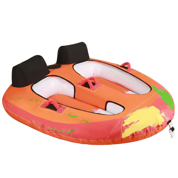 Careboda Inflatable Towable Tube for Boating 2 Rider, for Youth, Adult, Watersports Series - NAIPO