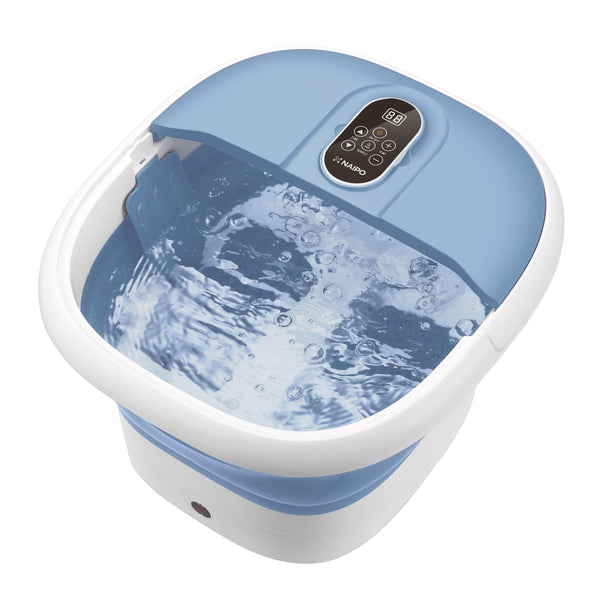 NPFT-SPA02 Collapsible Foot Spa with Massage Rollers, Heat, and Bubbles