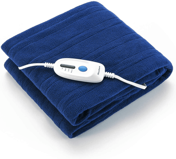 Electric Blanket Heated Throw 50" x 60" Lightweight Cozy Soft Fleece, 4 Temperature Settings Fast-Heating with 3 Hours Auto Off, ETL Certified, Full Body Warming, Machine Washable, Home Office Use - NAIPO