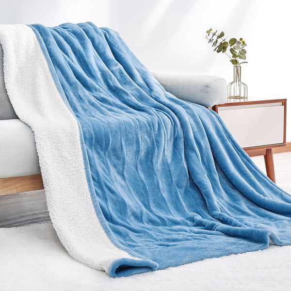 Electric Heated Blanket Twin Size 62"x 84" Flannel & Shu Velveteen Reversible, Fast Heating and for Full Body Warming with 10 Hours Auto Off & 4 Heat Settings, Machine Washable, Home Office Use--Wholesale--US - NAIPO