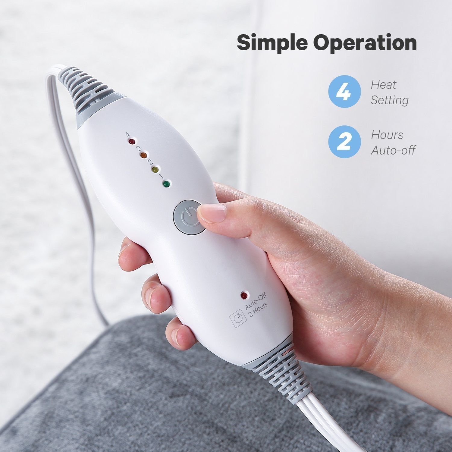 Electric Heating Pad for Lower Back & Shoulder & Abdomen, Large Waist Wrap Belt with Adjustable Flexible Straps,4 Heat Settings & 2 Hours Auto Off--Wholesale--US - NAIPO