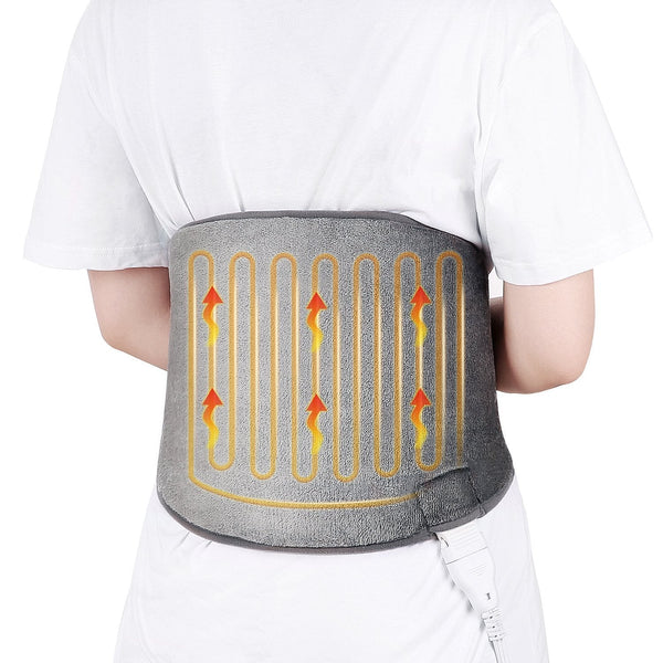 Electric Heating Pad for Lower Back & Shoulder & Abdomen, Large Waist Wrap Belt with Adjustable Flexible Straps,4 Heat Settings & 2 Hours Auto Off--Wholesale--US - NAIPO