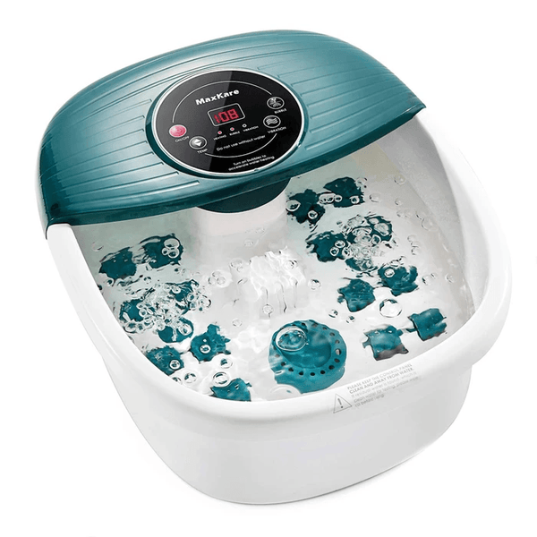 Foot Spa Bath Massager with Heat Bubbles Vibration 3 in 1 Function, 16 Masssage Rollers Soaker Digital Temperature Control Pedicure Tub Bath for Feet Home Use（CZ） - NAIPO