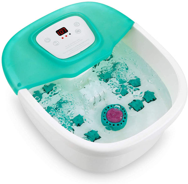 Foot Spa Bath Massager with Heat Bubbles Vibration, Heated Foot Bath Tub with Pedicure Grinding Stone, 16 Massage Rollers, Digital Temperature Control, Home Use--Wholesale--US - NAIPO