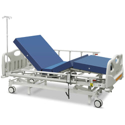 Full Electric Hospital Bed for Home Use with 4" PU Advanced Mattress and LINAK Motors, Premium 4 Function Hospital ICU Bed with IV Pole, Fully Adjustable and Remote Control - NAIPO