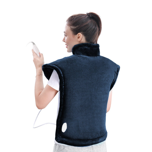 Heating Pad for Back and Shoulder, Electric Heat Wrap for Pain Relief, 4 Heat Settings, 2 Hours Auto Shut Off Wearable Heating Pad Neck and Shoulder Wrap Thermal Pulse 24'' x 34'' Washable - NAIPO